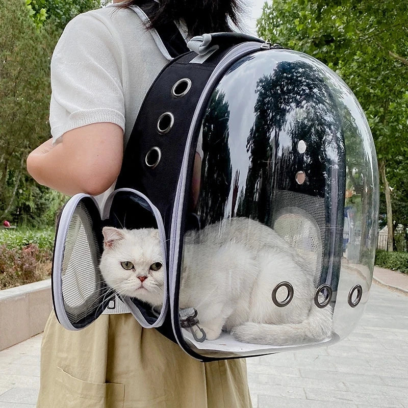 Pet Cat Carrying Bag/Backpack Breathable Portable Transparent Backpack Puppy Dog Transport Carrier Space Capsule Bags