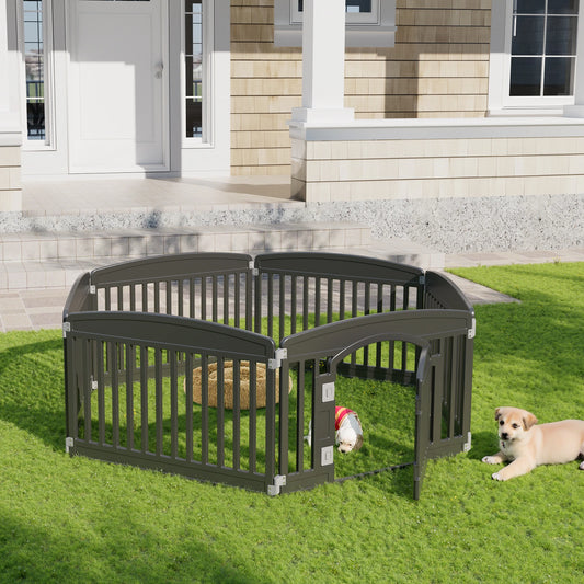 JHK Plastic Dog Playpen 6 Panel 24IN Expandable & Durable
