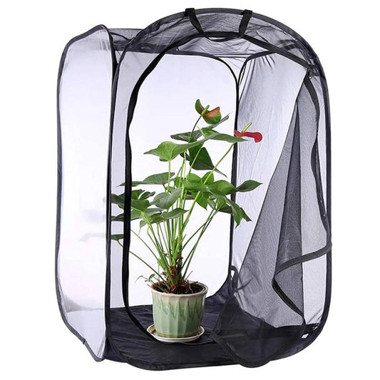 Butterfly Fly Cage Folding Bag With Handle Butterfly Habitat,Black Mesh Collapsible Foldable Ventilated Light Misquote Bits