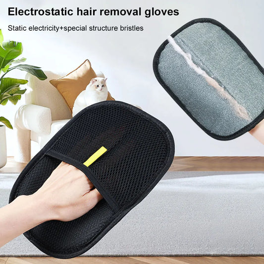 Pet Grooming equipment Deshedding Glove, Pet hair remover glove for Small Pets with Long/Short/Curly Hair