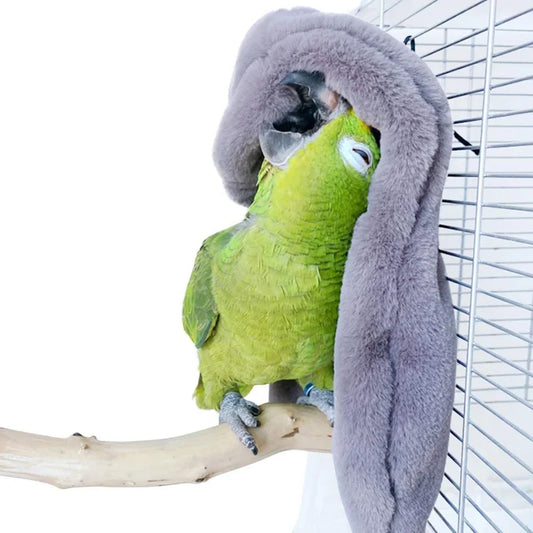 Winter Warm Bird Shawl Nest Corner Parrot Blanket Pet Small Animal Hanging Tent Cage For Parakeet Lovebird Cockatiel