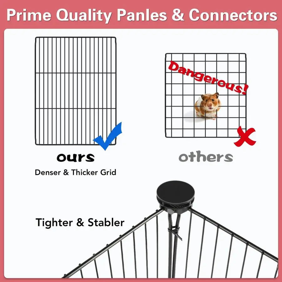 Panels Small Animal Playpen, 48 x 24 x 16 with Waterproof Mat