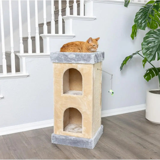 Luxury Beige Cat Tree, Model X3203