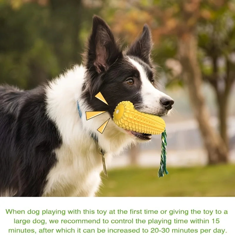 Indestructible Dog Chew Toy, Heavy-Duty Rubber Bone, Corn Grain Texture for Medium and Large Dogs, Dental Care