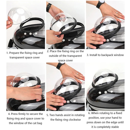 Pet Cat Carrying Bag/Backpack Breathable Portable Transparent Backpack Puppy Dog Transport Carrier Space Capsule Bags