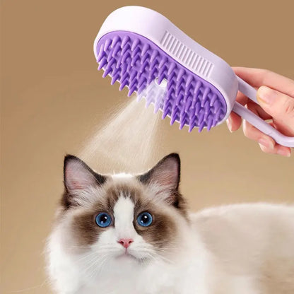 Steam brush for cats, steam brush for dogs new pet steam grooming comb, grooming brush, gentle combing, reduce flyaway hair