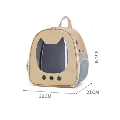 Foldable Cat Carrier Backpack - Lightweight Breathable Pet Travel Bag