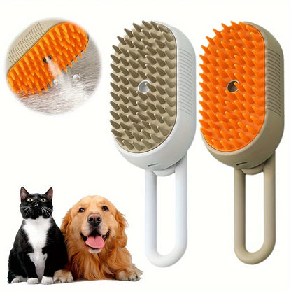 Steam brush for cats, steam brush for dogs new pet steam grooming comb, grooming brush, gentle combing, reduce flyaway hair
