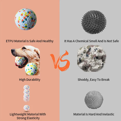Pet Dog Toy Super Bite Resistant Ball Light Chew ETPU Ball High Elastic Interactive Throwing Flying Toys For Dogs