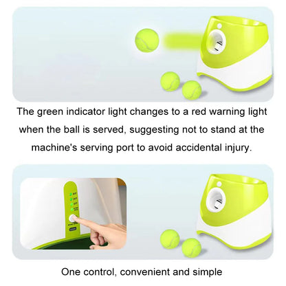 Pet Prime Automatic Dog Ball Thrower, Interactive Dog Fetch Machine with 3 Tennis Balls for Indoor/Outdoor Throwing Game