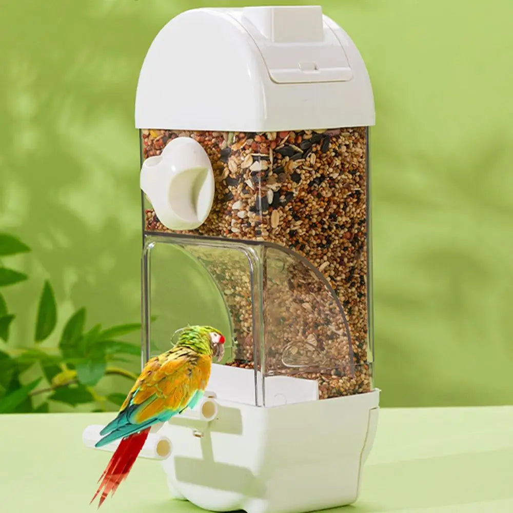 Bird Feeder/Water Dispenser House Shaped Parakeet  Large Capacity Anti Spill Food Container