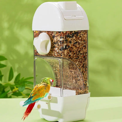 Bird Feeder/Water Dispenser House Shaped Parakeet  Large Capacity Anti Spill Food Container