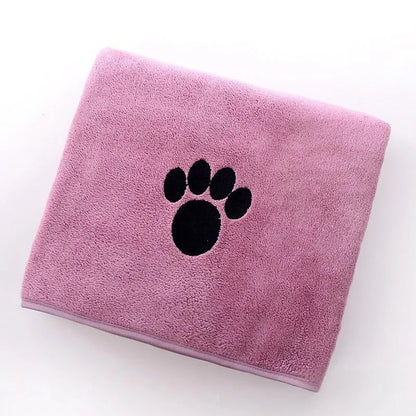 75×35cm Premium Microfiber Dog Bath Towel - Purple Super Absorbent Pet Towel, Holds 7x Its Weight in Liquid, Ultra Soft & Warm