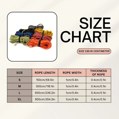 Dog Leash 5ft, 10ft, 20ft, 30ft, Waterproof Dog Leash for Medium and Large Dogs