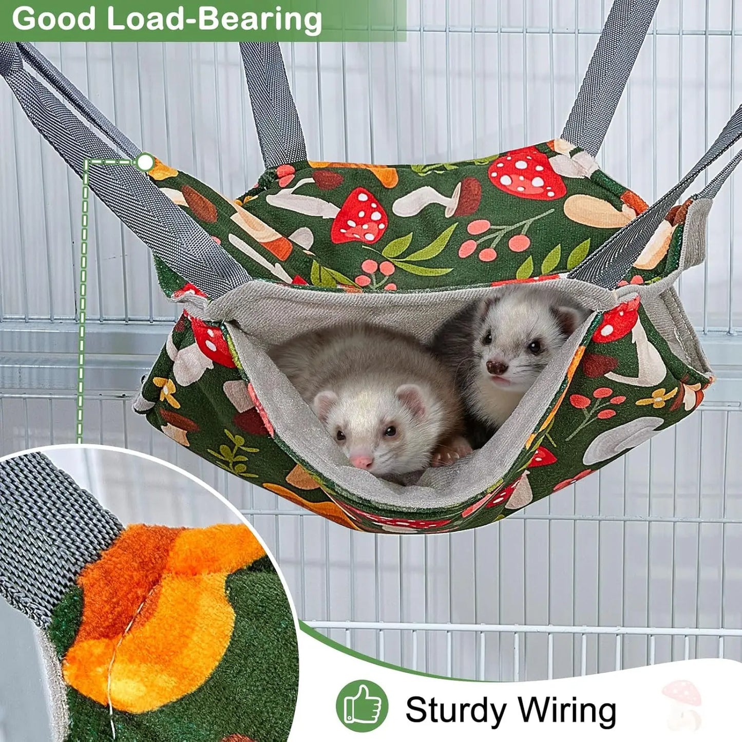 4-Pack Ferret Hammock – Washable Soft Cage Accessories for Guinea Pigs, Sugar Gliders & Small Pets