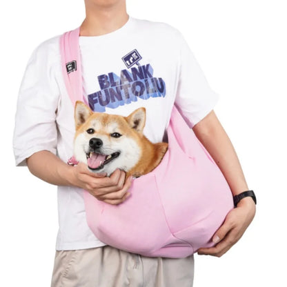 Crossbody breathable dog folding pet bag, large capacity pet supplies