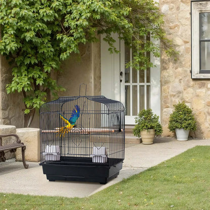Travel Bird Cage Portable Birdcage with Handle and Perches for Small Parrots Canaries Cockatiels Lovebirds Finches Budgies Conur