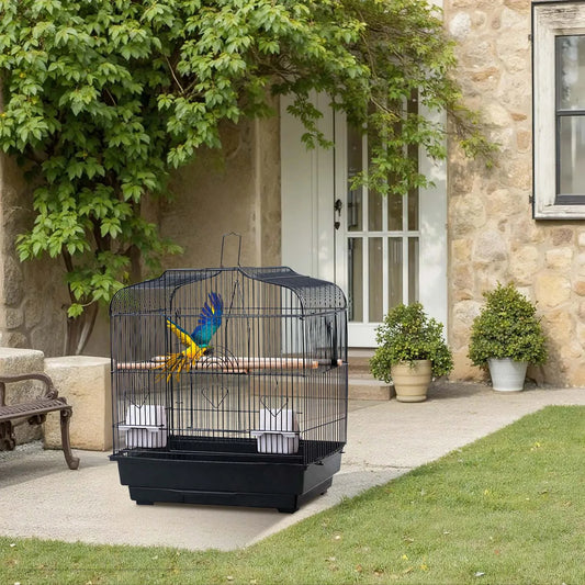 Travel Bird Cage Portable Birdcage with Handle and Perches for Small Parrots Canaries Cockatiels Lovebirds Finches Budgies Conur