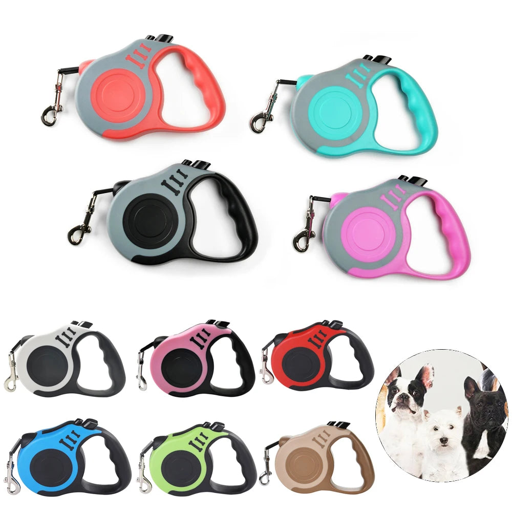 3m & 5m Dog Leash Strong Nylon For Small Medium Large Dogs Cats Automatic Retractable Durable