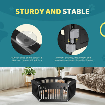 JHK Plastic Dog Playpen 6 Panel 24IN Expandable & Durable