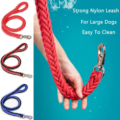 Heavy Duty Large Dog Leash Durable Nylon Braided - various widths