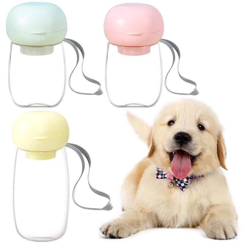 Lightweight Pet Water Bottle Dispenser With Lanyard Puppy Pet Drinker For Dog Accessories Supplies Outdoor Portable Traveling