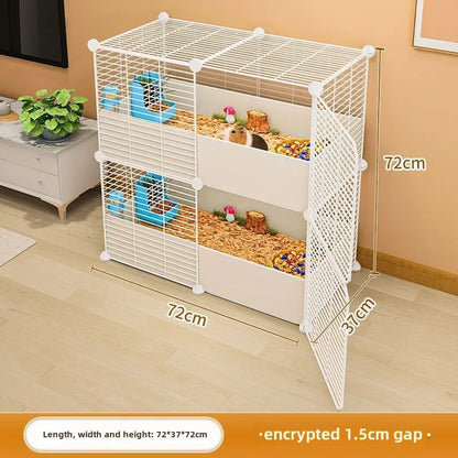 Hamster Cage Home Luxury Large Space Suitable for Multiple Pets Indoor Durability Free Landscaping Small Animal Products