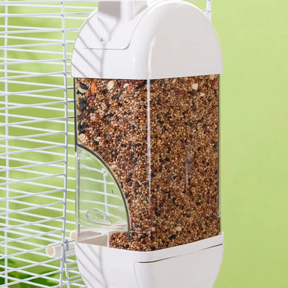 Bird Feeder/Water Dispenser House Shaped Parakeet  Large Capacity Anti Spill Food Container