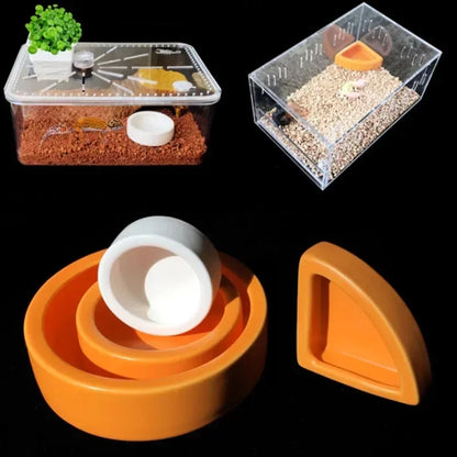 Ceramic Aquarium Pet Reptile Feeder Bowl Basin