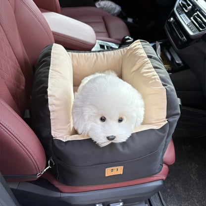 Dog Car Seat with Safety Belt, Universal Pet Booster Nest, Cushion Washable Dogs Cats Sofa Bedding Travel Mattress