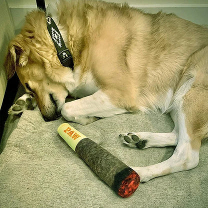 Funny Interactive Dog Toys - Plush Cigar Design that Squeaks