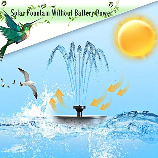 Solar Water Fountain for Garden, Outdoor Pond & Bird Bath Decor, Mini Solar-Powered Fountain Pump Kit for Pool Waterfall