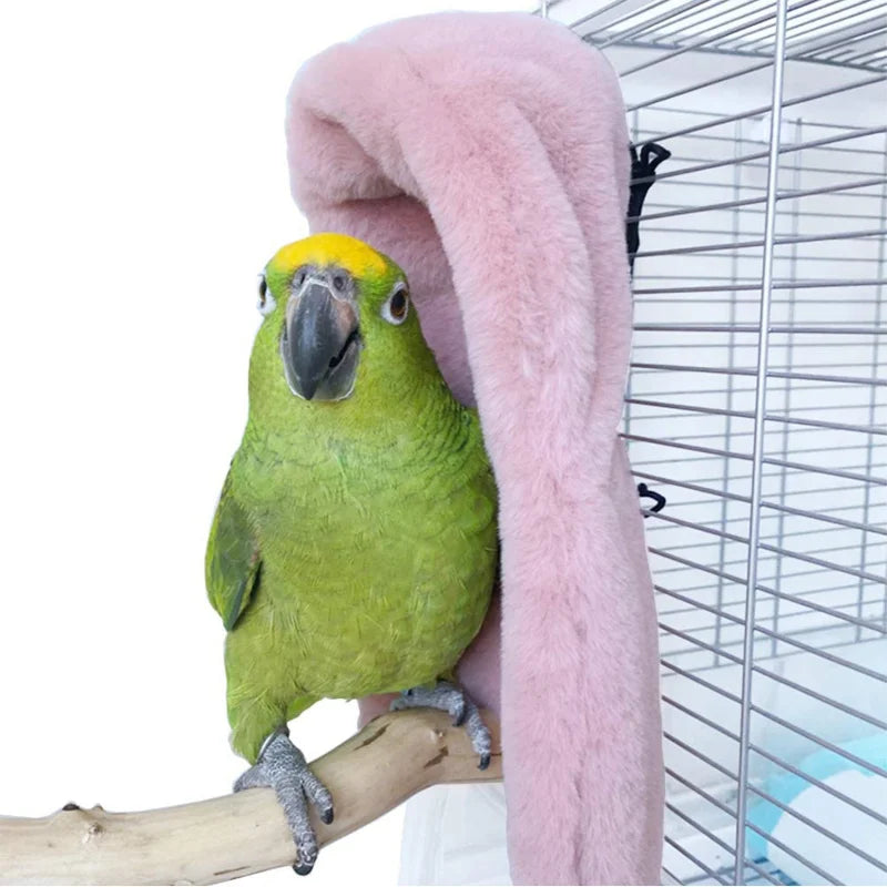 Winter Warm Bird Shawl Nest Corner Parrot Blanket Pet Small Animal Hanging Tent Cage For Parakeet Lovebird Cockatiel