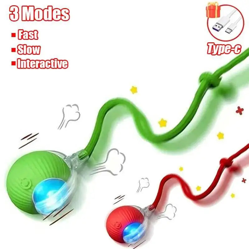 Automatic Rolling Ball Dog Toy – Interactive Self-Moving Pet Toy, Multiple Colors