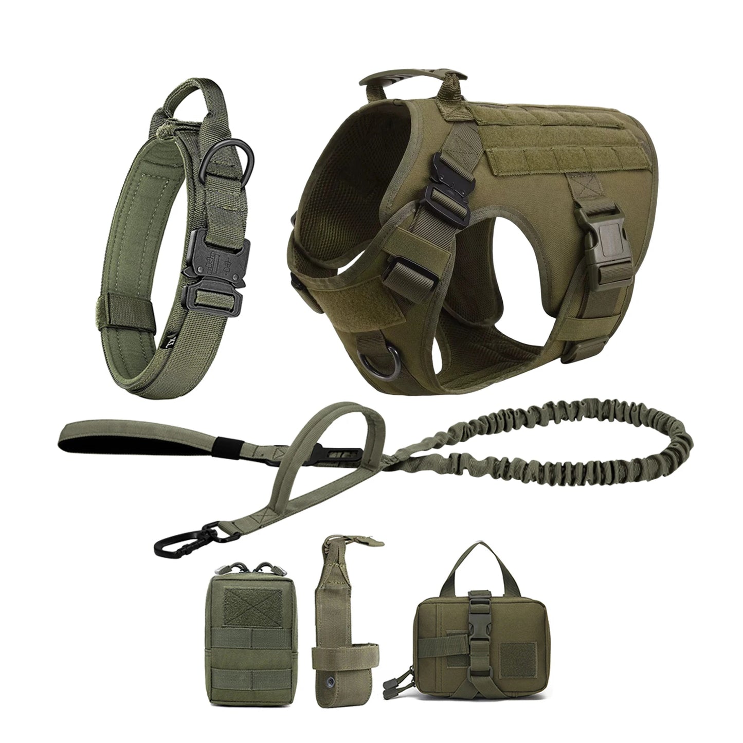Tactical Dog Harness Collar & Leash