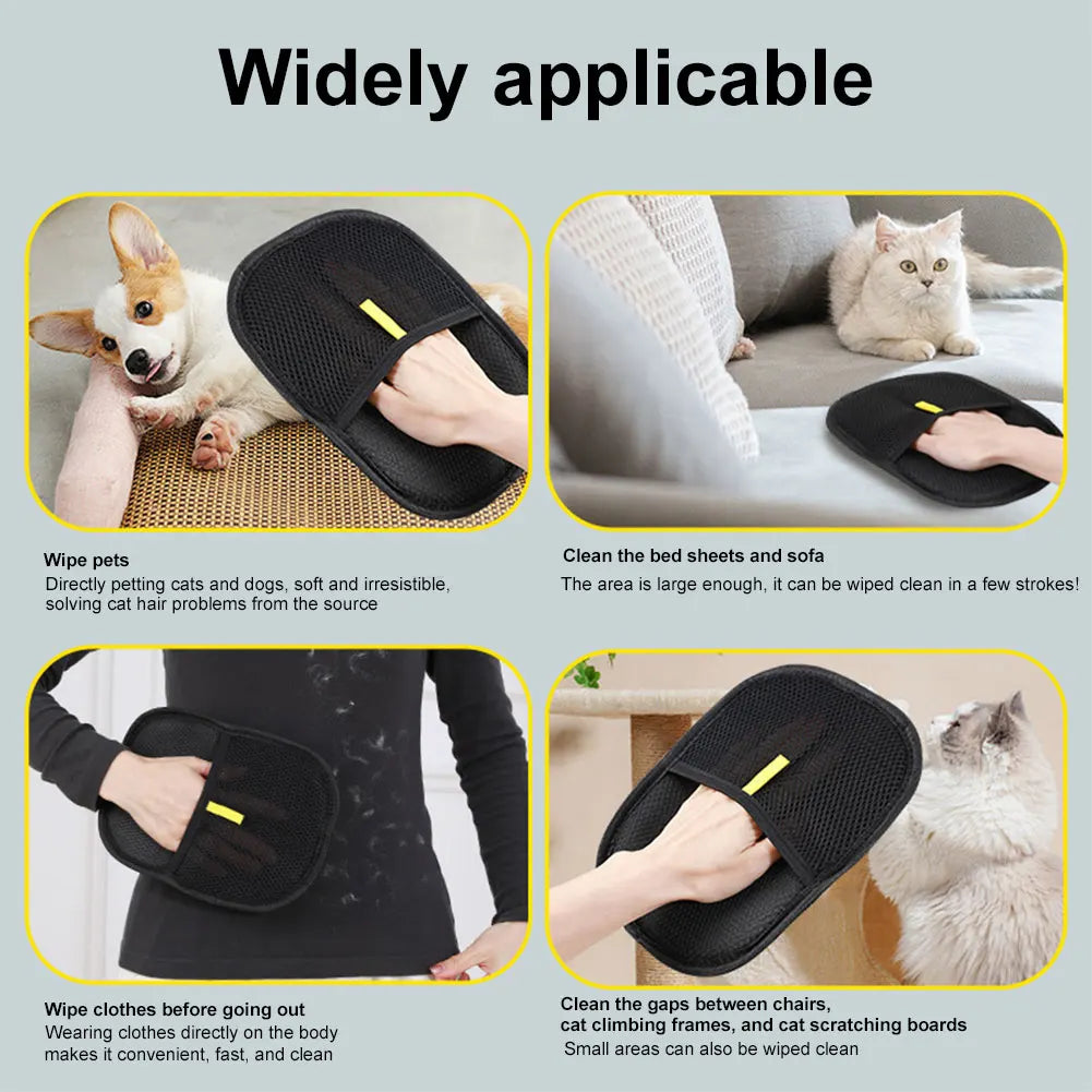 Pet Grooming equipment  Deshedding Glove, Pet hair remover glove for Small Pets with Long/Short/Curly Hair