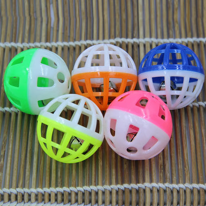 18Pcs Cat Toy Balls with Bell Cat Jingle Balls Toys Kitten Rattle Toy Kitten Chase Toys for Indoor Cats