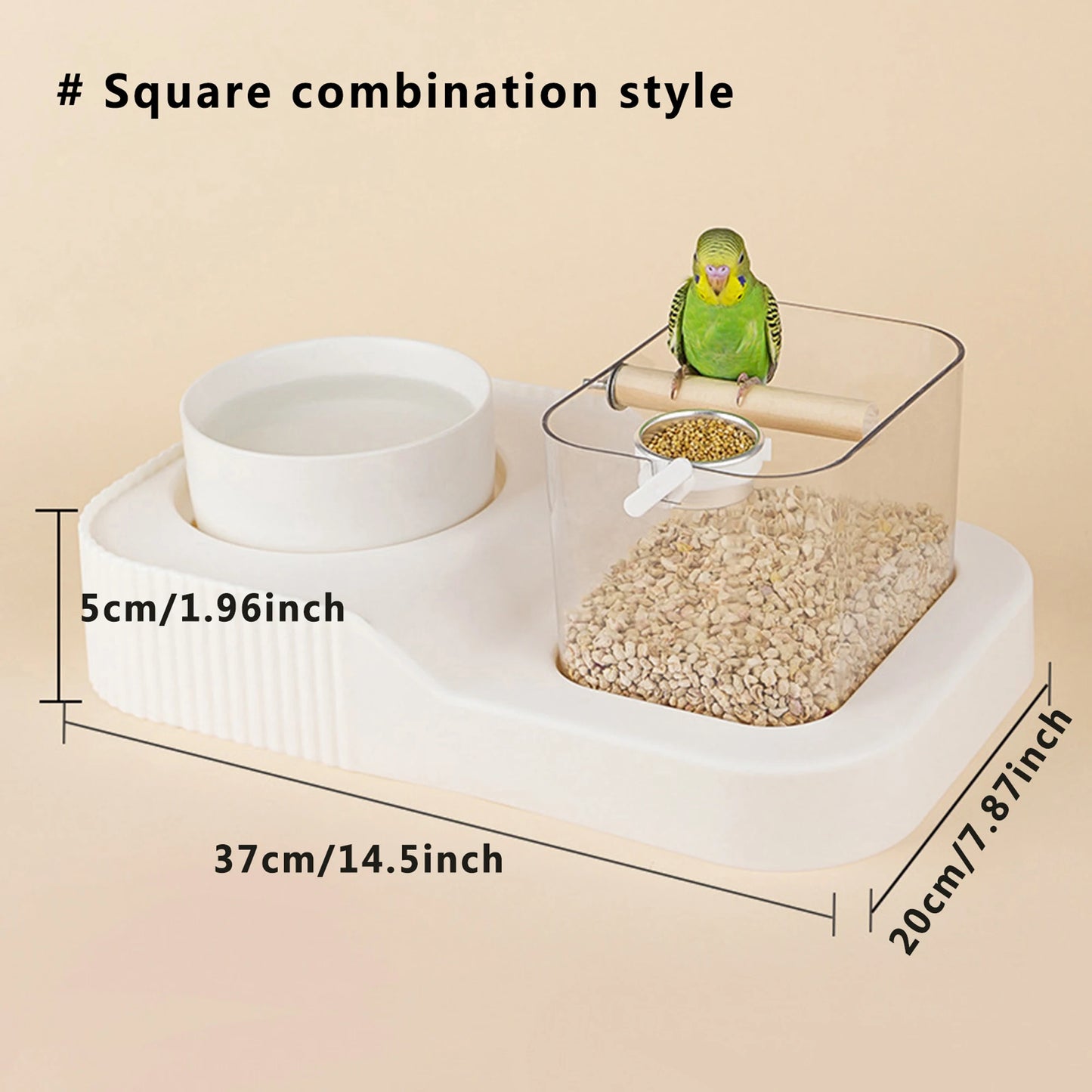 Portable Bird Training Stand with Poop Tray Adjustable Parrot Perch Platform for Cage Accessories and Rest Area