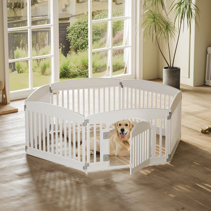JHK Plastic Dog Playpen 6 Panel 24IN Expandable & Durable