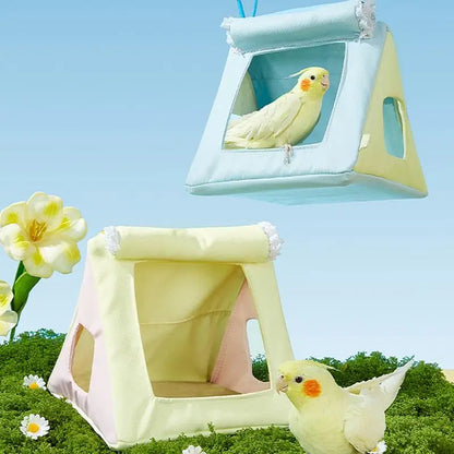 Bird Nest For Cage, Parakeet Bed, Cockatiel Hut Bird Cages Hammock