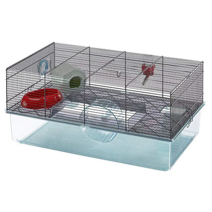 Favola Hamster Cage Includes Free Water Bottle, Exercise Wheel, Food Dish amp Hamster HideOut Large Hamster Cage Measures 23.6L