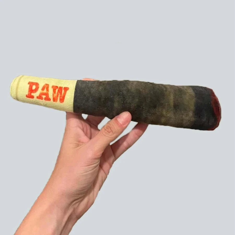 Funny Interactive Dog Toys - Plush Cigar Design that Squeaks