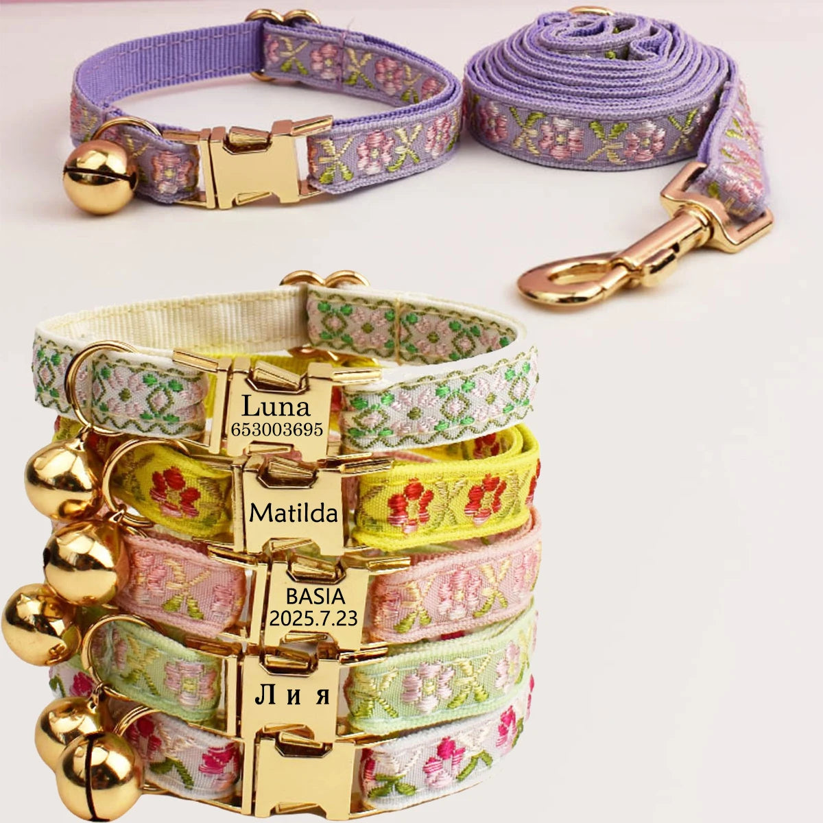 Kitten Cat Collar with Bell - various sizes and colors