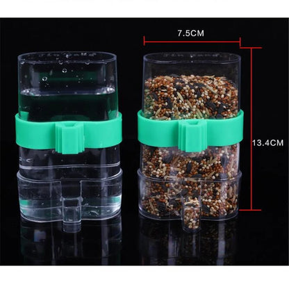 Parrot Bird Feeder Food Water Feeding Large Plastic Automatic Drinker Pet Parrot
