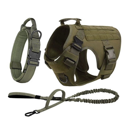 Tactical Dog Harness Collar & Leash