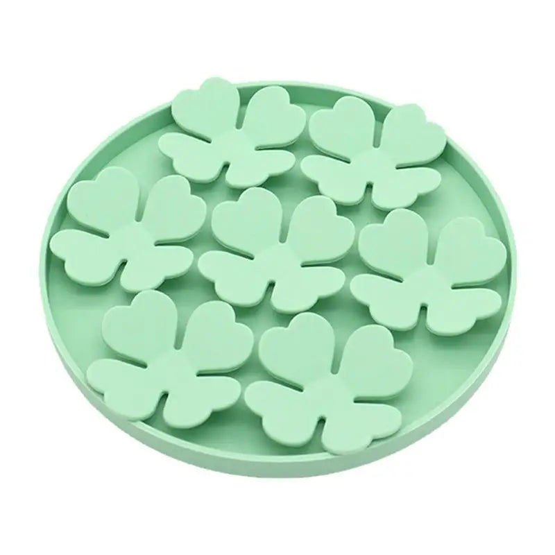 Dog Lick Pad Peanut Butter Slow Feeder Bowl Puzzle Feeder With Suction Cup Raised Flower Design