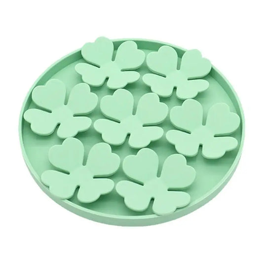 Dog Lick Pad Peanut Butter Slow Feeder Bowl Puzzle Feeder With Suction Cup Raised Flower Design