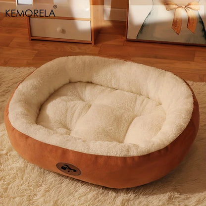 Cozy Oval Snuggle Pet Bed, Plush & Thickened