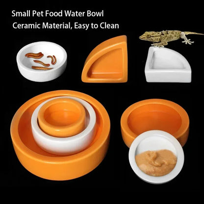 Ceramic Aquarium Pet Reptile Feeder Bowl Basin