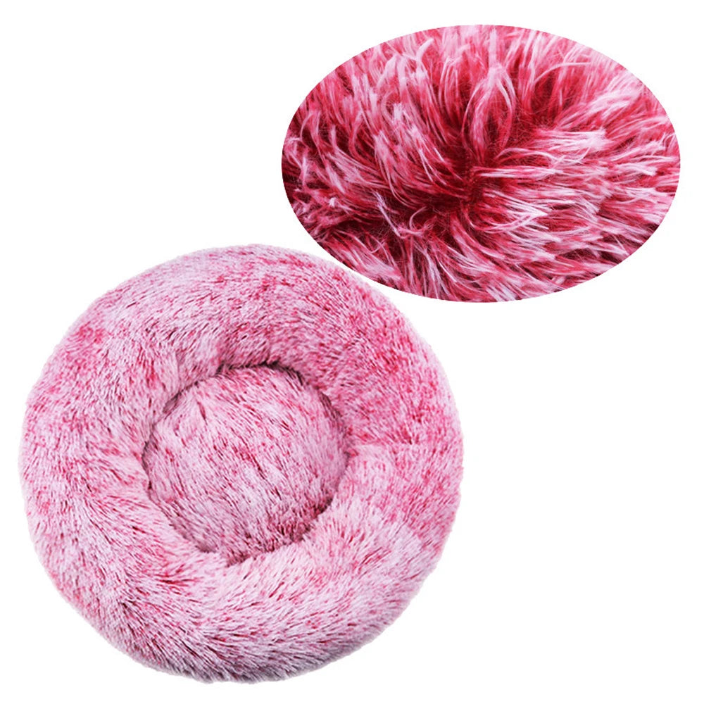 Round Dog Bed Winter-Warm Washable